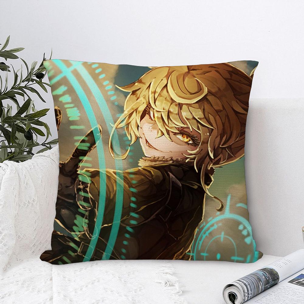 S-Saga Of Tanya Evil Pillow Case Sofa Decorative Home Double-Sided Print Plush Square Throw Pillow Covers Cushion Decor Cover