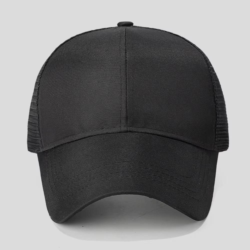 Hollow Out Back Ponytail Hats Breathable Mesh Visor Hat Mesh Baseball Caps for Women and Men