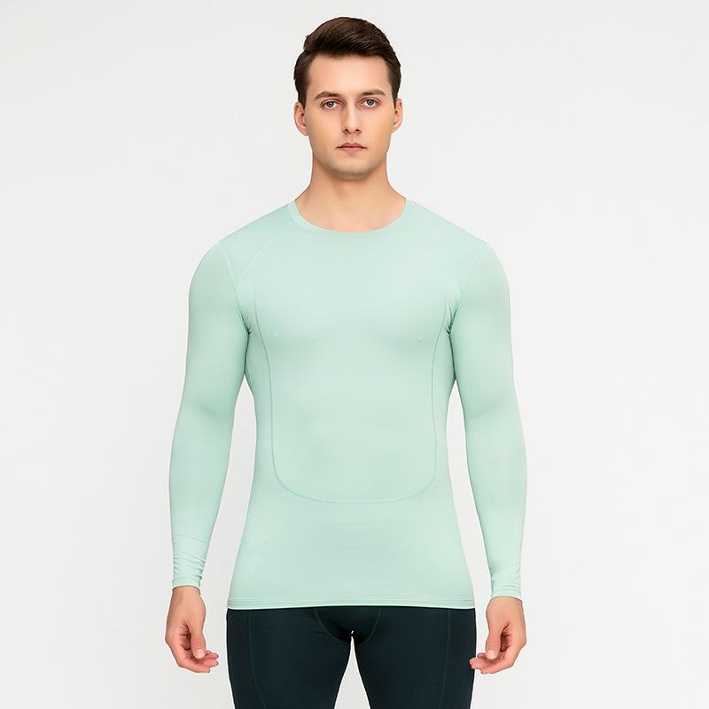 Nové sportovní jóga s dlouhým rukávem rychleschnoucí denní streč zeštíhlující a zeštíhlující běžecký tréninkový top teplá fitness souprava