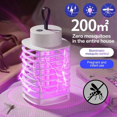 Lampa na komary 2 szt. USB Ładowalna Przenośna Elektryczna Pułapka na Muchy Lampa owadobójcza Zewnętrzna Bezpieczna Cicha Lampa przeciw komarom