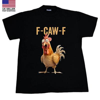 Heißes 2025 F-Caw-F Hühner T-Shirt Tops T-Shirts Herren Damen, FCAWF Huhn Damen Herren Lustiges Shirt