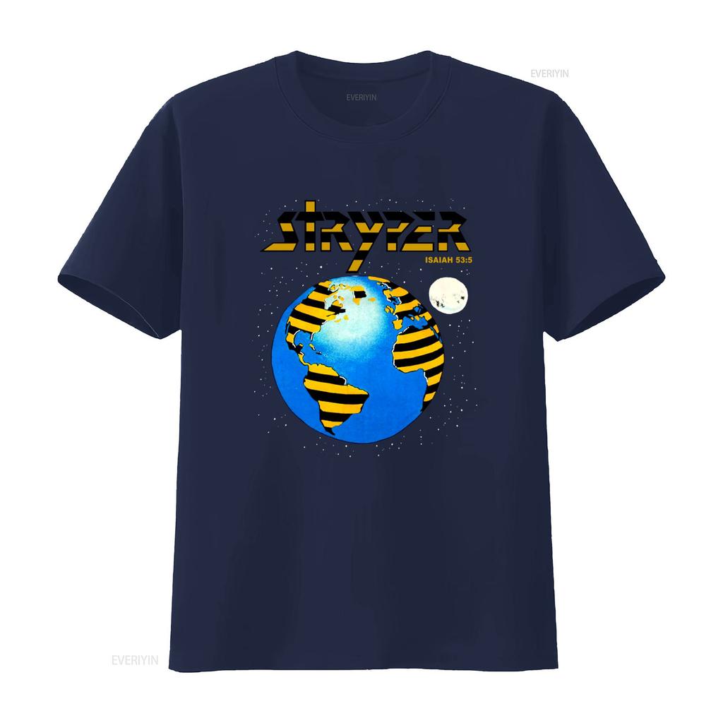 Stryper Soldiers Under Command 80er Jahre Vintage T-Shirt Globus Mond Design mit Jesaja 53 5 Text vintage Gewaschen Stilvolle Streetwear