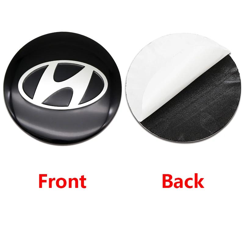 4Pcs 56/60/65mm Car emblem Wheel hub Center Cap Badge covers sticker Styling For Hyundai Accent Elantra Veloster Getz Tucson i20