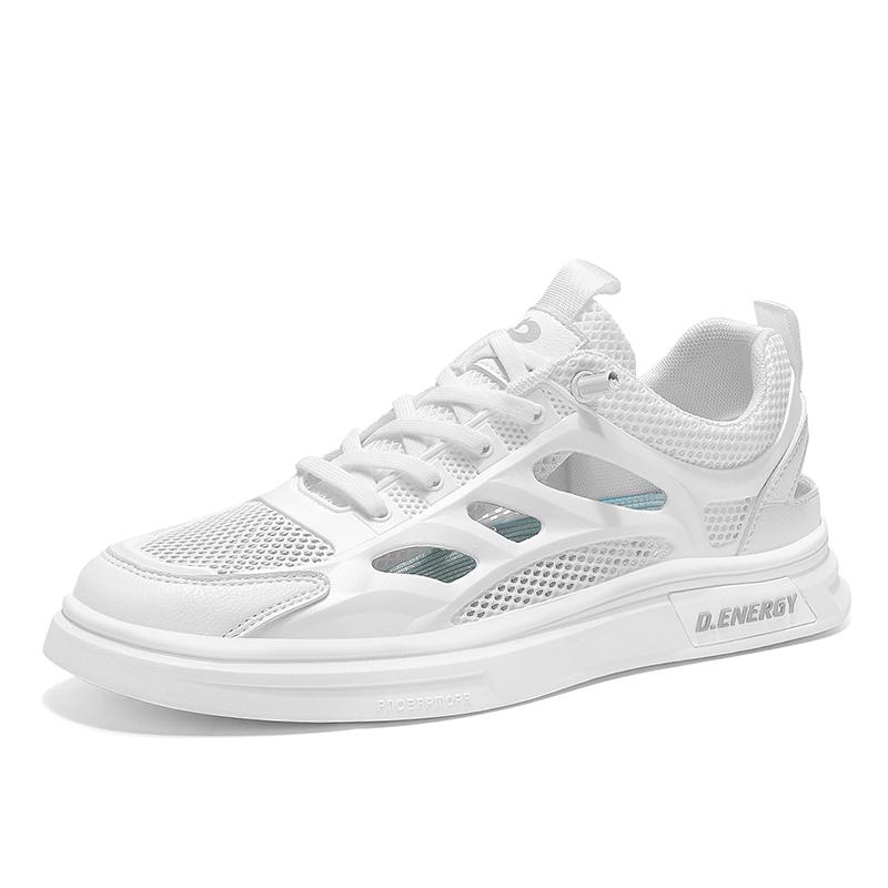 

Мужская летняя сетчатая перфорированная дышащая нескользящая сетчатая обувь белая обувь повседневная спортивная модная обувь дышащие тонкие сандалии 44