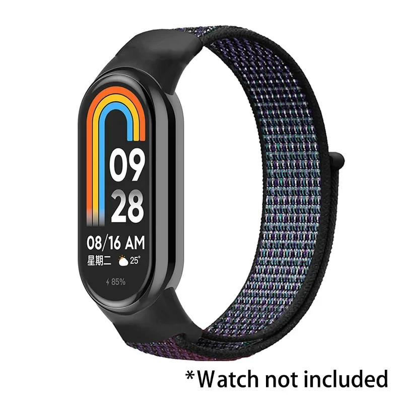 Nylon Loop Strap for Xiaomi Mi Band 9 8 7 6 5 4 3 Breathable Wristband Smartwatch Bracelet Sports Pulsera Watchband Miband 9 NFC
