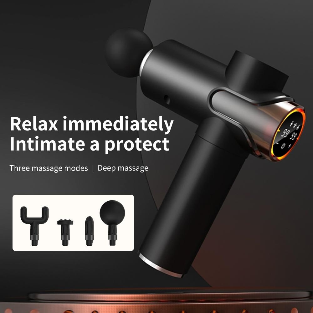 Professional Deep Tissue Massage Gun-99 Speed Levels,4 Attachment Heads,Rechargeable Percussion Muscle Massager for Pain Relief