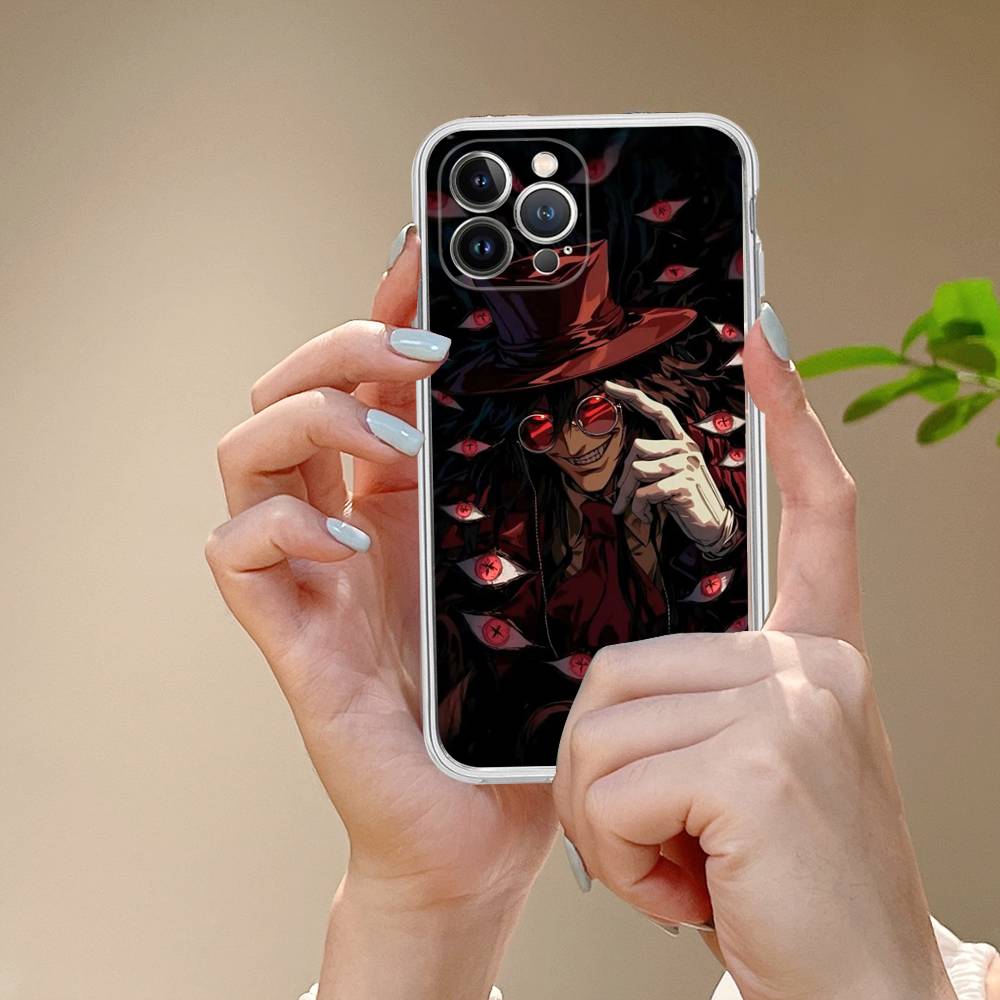 Horror Anime Hellsing For IPhone 11 12 13 14 15 16 17 Pro Max Plus 13 Mini Silicone Soft Transparent Back