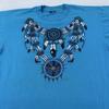 Vintage Native American Shirt Mens Large Feather Bead Medallion Graphic 90s Tee