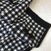 European Women's Houndstooth Knit Cardigan Two-Piece Set Casual Wear
