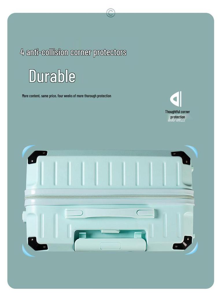 Durable Multifunctional Luggage with Cup Holder, Combination Lock, Rechargeable Features, and Large Capacity for Men and Women