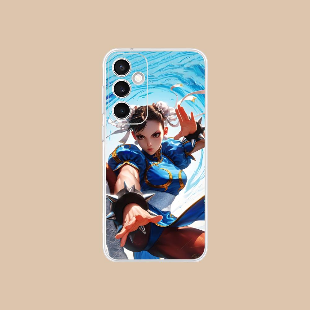 Street Fighter Chunli Phone Case for Samsung Galaxy S25 S24 S23 S22 S21Plus FE Ultra Clear Colorful Cover Cover Smartphone