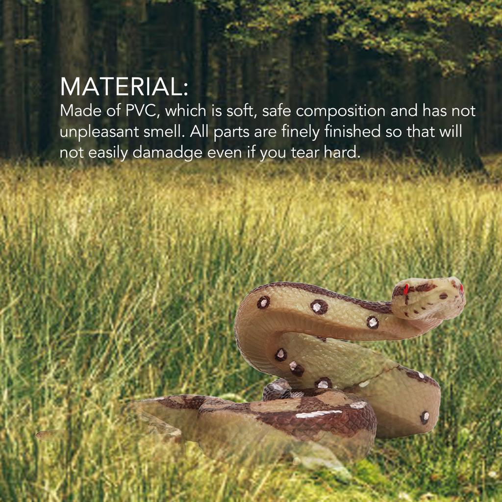 Scare Toy Snake Soft Realistic Scary Fake Snake Portable Simulation Gardening Prop Toy for Pranks
