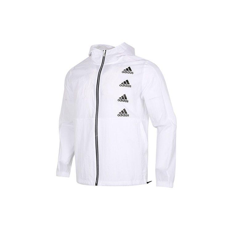 Adidas Jackets Men's White Hooded Moderate Other GK9419