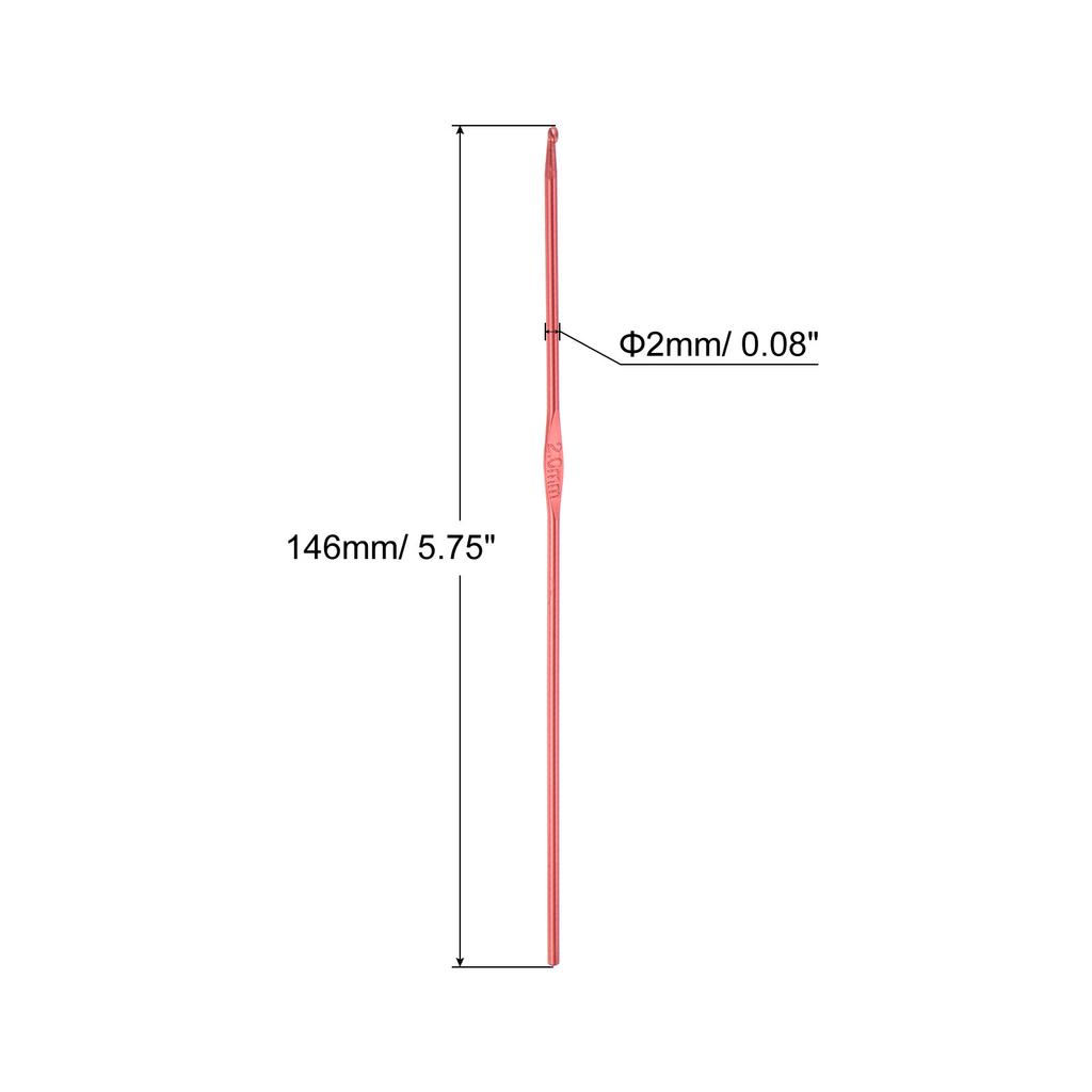 10pcs Aluminum Crochet Hook 2mm-6.5mm Knitting Needles Straight Single Pointed Crochet Hook Setfor DIY Craft Yarn