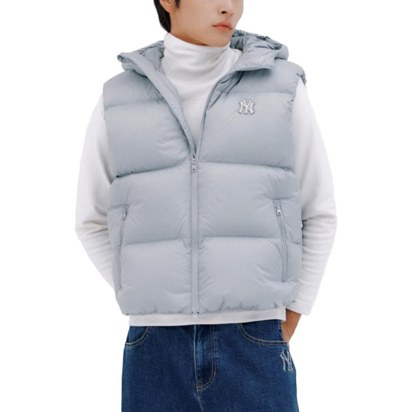 MLB Solid Color Hooded Fitted Sleeveless Down Vest Unisex Vest 3ADVB0436-50GRS