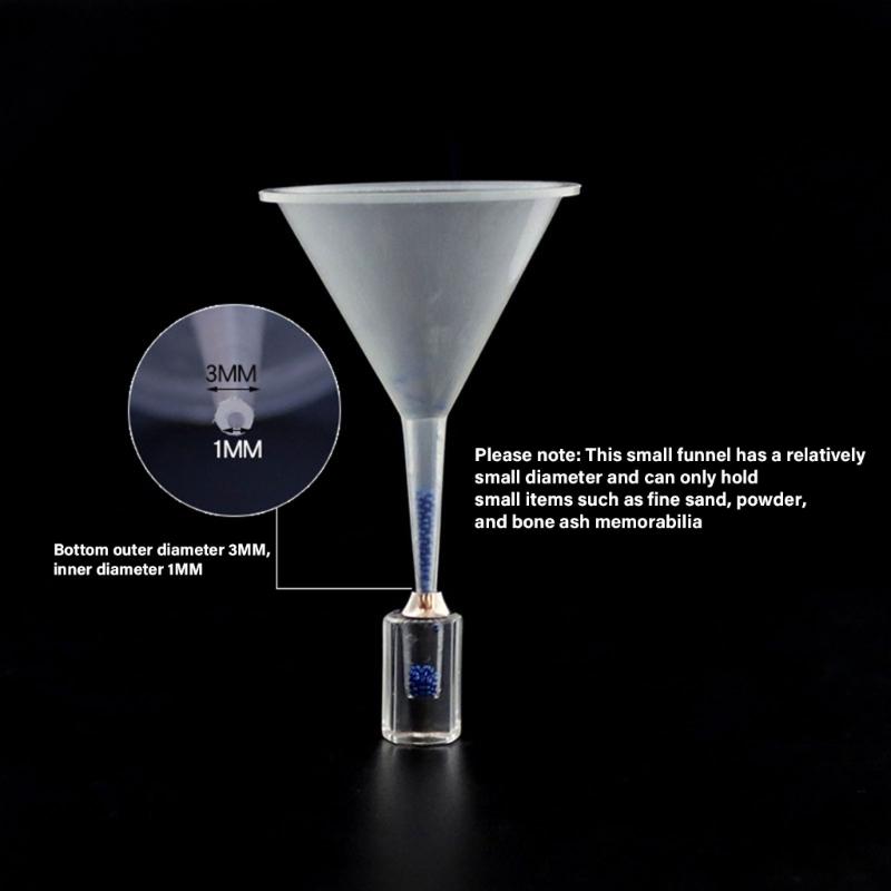 3 Pieces Clear Funnel Perfume Funnel Small Funnel Plastic Funnel for Lab Water Bottle Powder Filling Bottles