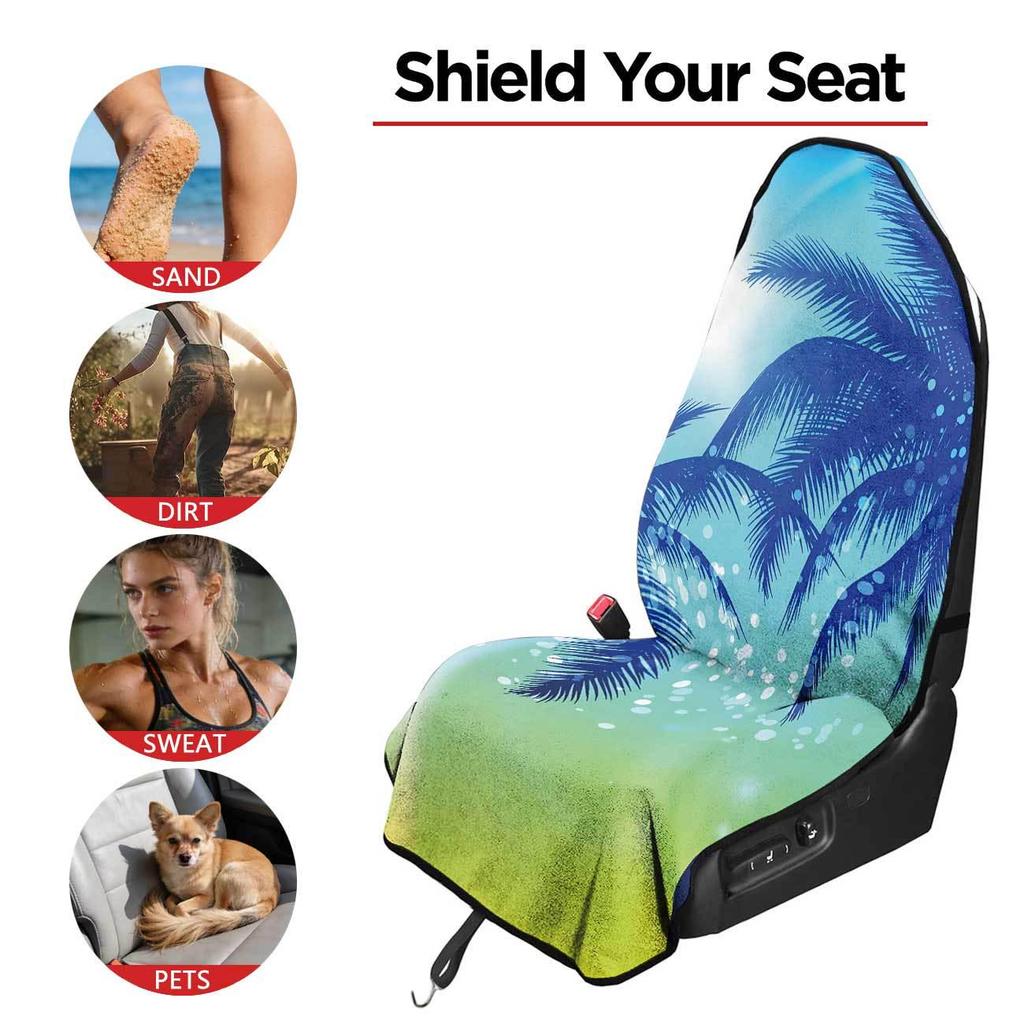 Universal Car Seat Towel Cover: Front Seat Protector for Gym, Workout, All Seasons - Fits Most Vehicles