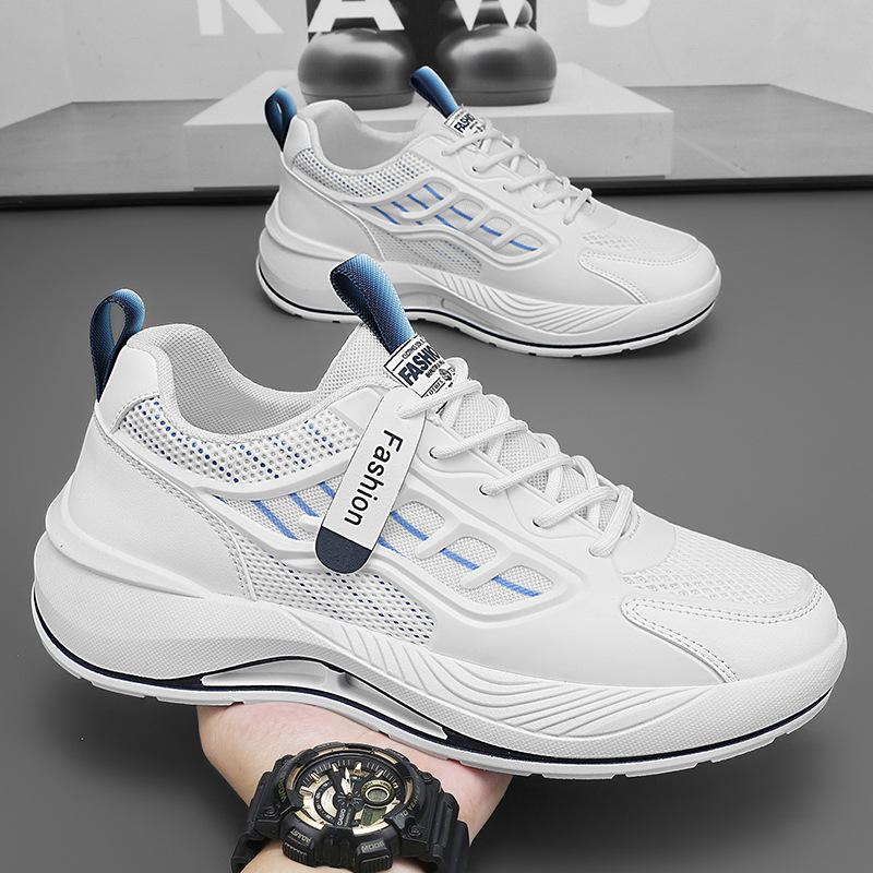 Men's Shoes Spring New Breathable Mesh Little White Shoes Men's Trend Versatile Platform Sports Shoes Casual Shoes Men