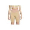 Color Block Vertical Stripe High Waist Tight Shorts Women Shorts Light-Vibrant-Yellow DM7664-668