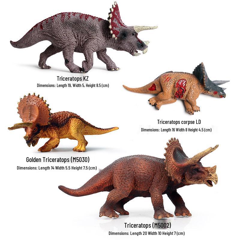 Realistic Jurassic Dinosaur Models - Triceratops, T. Rex, Mosasaurus, Pachycephalosaurus Toys