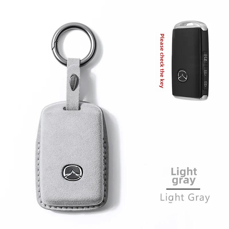 Mazda Car Key Cover Premium Leather Flip Key Case Compatible with Mazda 3 4 5 Models Auto Accessories Shell Buckle Bag