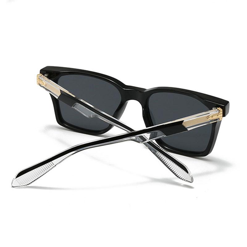 Premium High Quality Retro Designer Style Trendy High End Edgy Punk Riveted Square Shaped Female For Both Male Sun Glasses