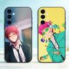 Kusuo Saiki Phone Case For Samsung Galaxy A73,A72,A71,A70,A53,A52,A51,Soft Silicone Black Cover