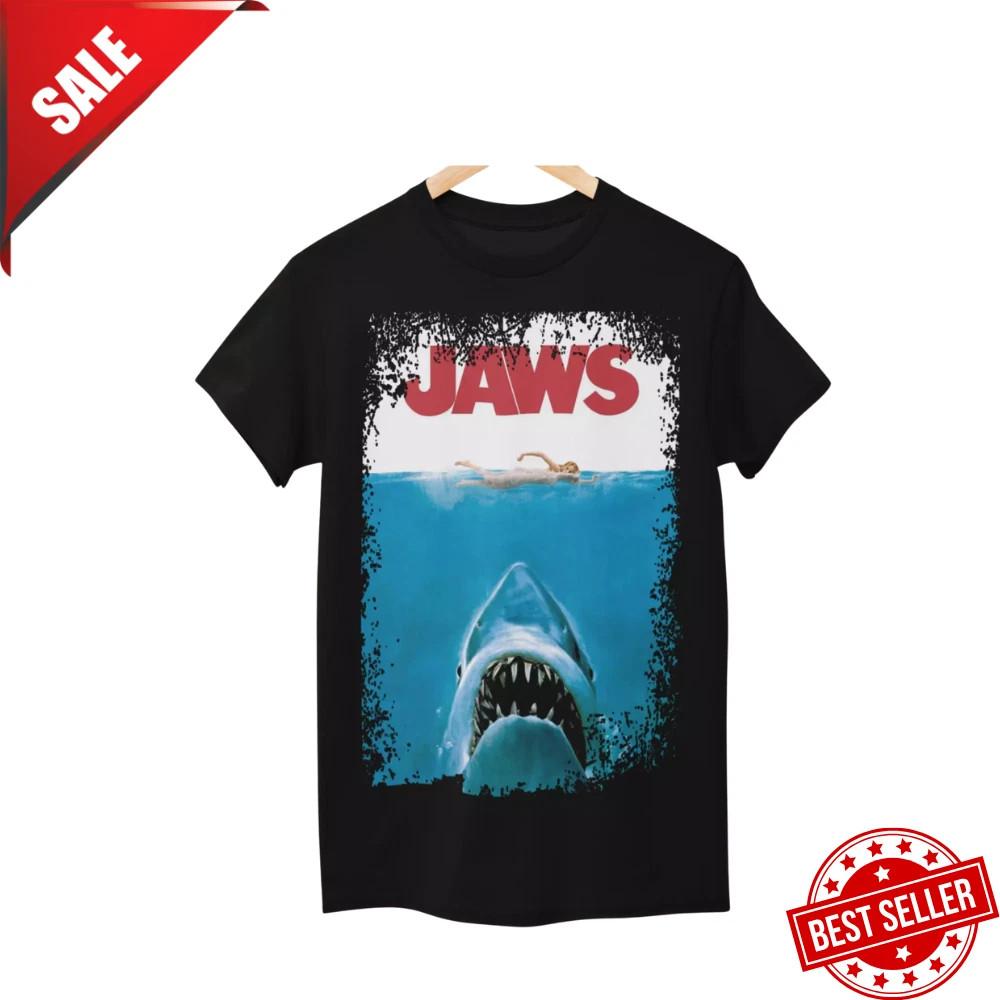 Vintage Retro Jaws Unisex Classic Movie Poster T-Shirt, - Fan Shirt HOT ITEM Unisex T-Shirt XXXL