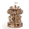UGEARS Karussell aus Holz, mechanisches 3D-Modell, selbstmontierendes Bastelset, Puzzle-Geschenk für Erwachsene und Jugendliche
