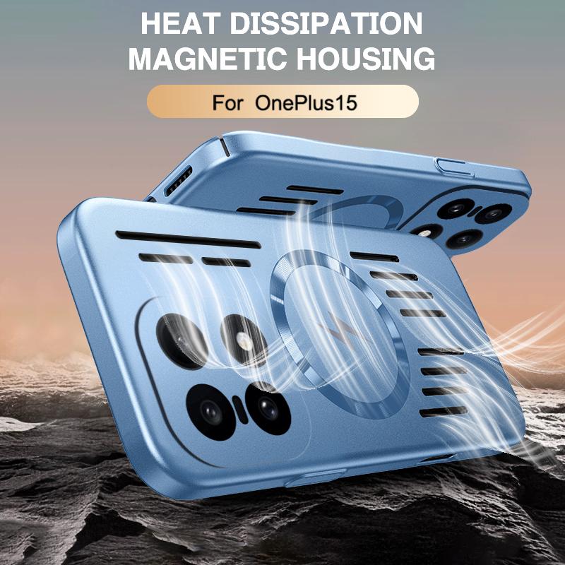 Atmungsaktive Kühlende Handyhülle für Oneplus 15 13T ACE5 1+15 ACE 5 3 Pro 12R 13S Netz-Wärmeableitung Magnetisch für Magsafe Abdeckung