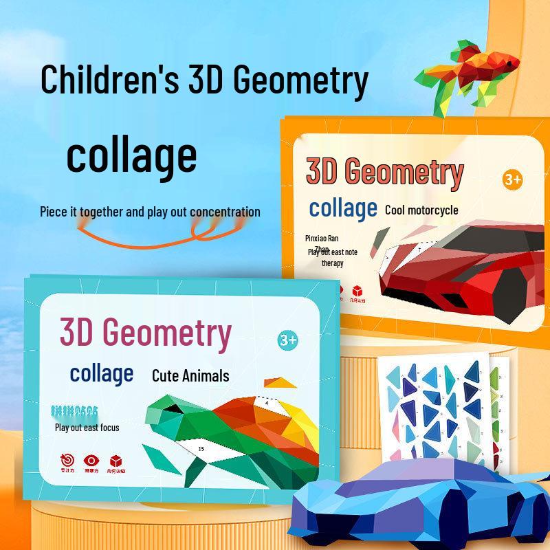 

3D Geometric Puzzle Kit for Children - DIY Handmade Toy for Boys and Girls