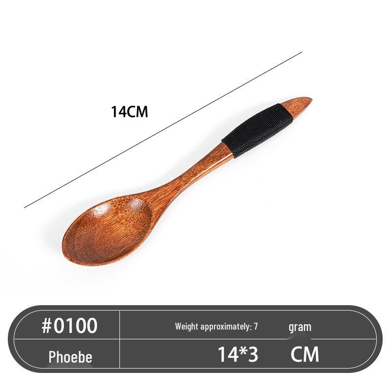 Japanese Craft Wire-Wrapped Wooden Spoon: Round-Mouth Condiment, Children's Soup, Ladle, Dessert & Jam Spoon.