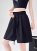 Women's Ice Silk Wide-Leg Shorts, Breathable & Loose, High-Waist, Non-Rolling Hem, Stretchy Plus Size Capris for Casual Wear