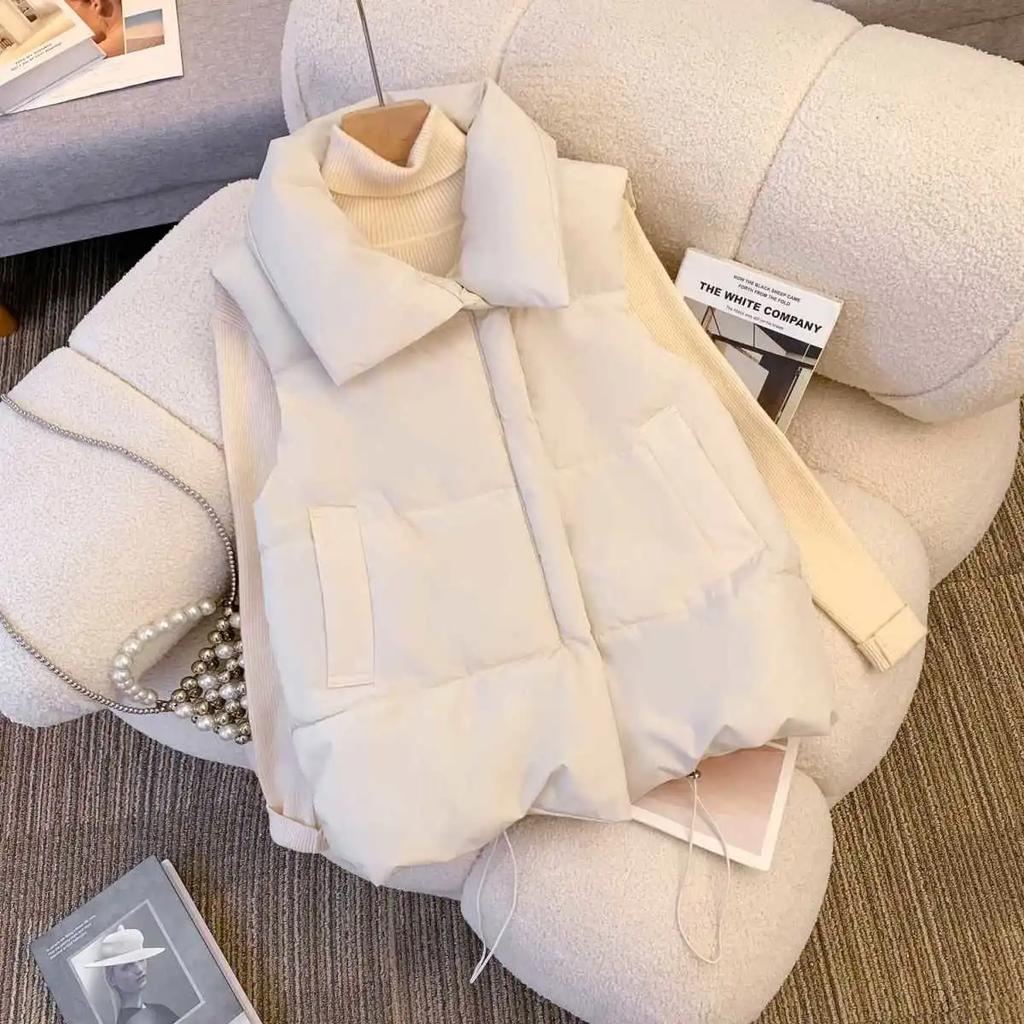 Women's Winter Warm Padded Sleeveless Vest Jacket Casual Elegant Coats & Jackets