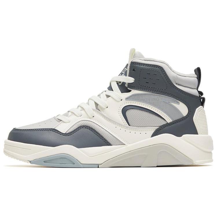 Anta Flame 3.0 Fashion Versatile Warm Durable High-Top Skate Shoes Men Sneakers Gray White 112248088-12