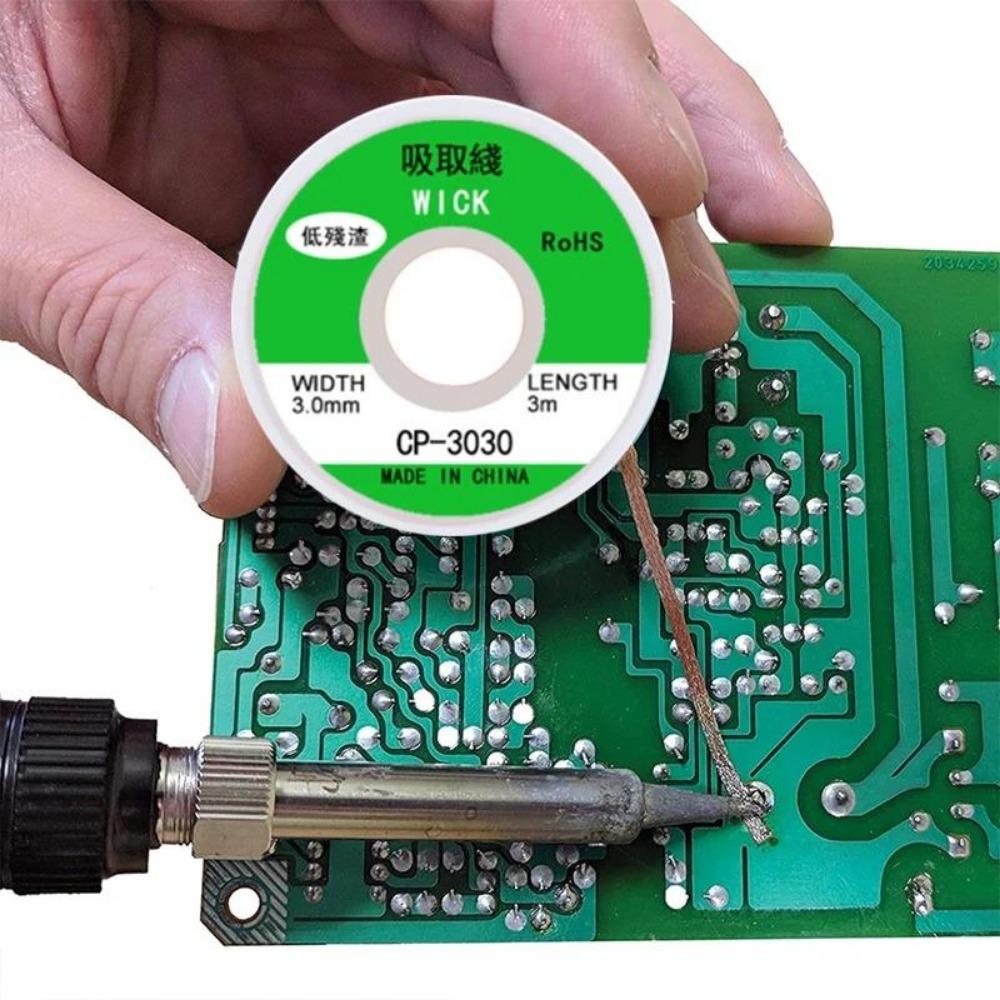 6 Stück Lötzinn-Saug-Lamettaband, Ablötgeflecht, Lötzinn-Entferner, Dochtdraht-Reparaturwerkzeug, 1/2/3/4 mm, für die Reparatur mobiler elektronischer Geräte