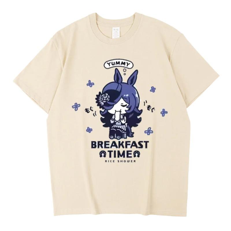 Japanese Game Umamusume T-Shirts Anime Men Women High Quality Cotton Tee Shirt Short Sleeve 100% Cotton T Shirt Tops
