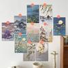 30 Sheets Oil Painting Style Card Postcards Message Cards Nordic Style Decorative Wall Stickers for Living Room