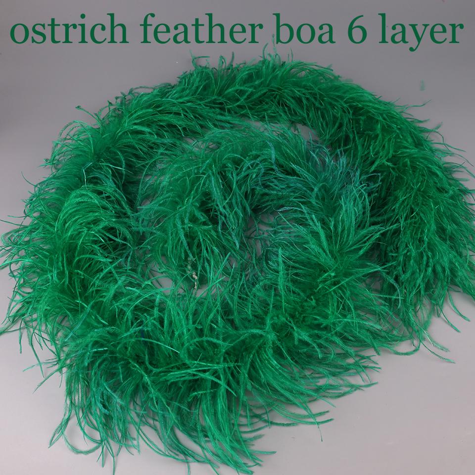 Fluffy Feather Trim For Clothes, Ostrich Feathers, Fluffy Boa, Shawl, Wedding Dress Decor, 2M Thick, 6 Layers