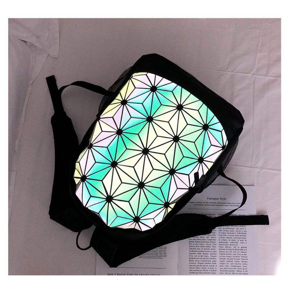 New Geometric Rhombus Backpack Unisex Travel Backpack Fashion Luminous Colorful Computer Backpack Women's Bag