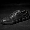 Men's Genuine Leather Frosted Sneakers - Spring/Autumn Versatile Business & Casual Shoes, Plus Size Available