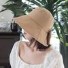 Sunscreen hat women's spring and summer UV protection sunshade bucket hat bow British eaves elegant versatile sun hat