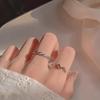 2026 Sweet and Cool Simple Zircon Twist Wave Pattern Ring Women's Opening Design Niche Stacking Ring New Trendy Ring