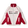 Unisex Retro Color Block Stand Collar Motorcycle Jacket - Trendy and Loose for Spring/Autumn