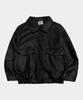 PLACESTUDIOMAN Veste Blouson Oversize Vintage à Grande Poche, Col Simple, Standard, Deux Sens, en Cuir_2 Couleurs