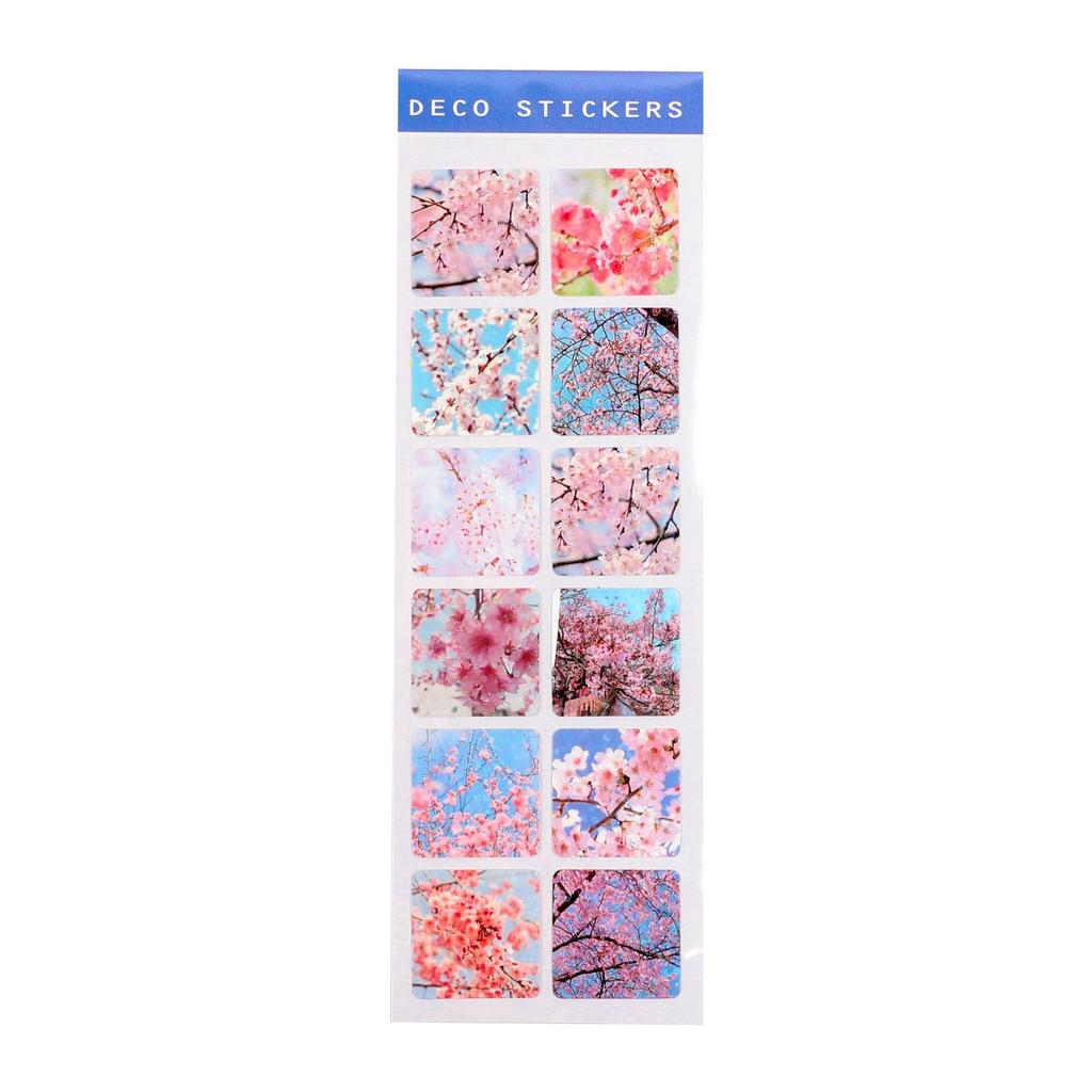 1pc Stickers Scenery Glitter PVC Decorative Decal Seal for DIY Diary Planner Scrapbook Album School Supplies Kawaii Stationery