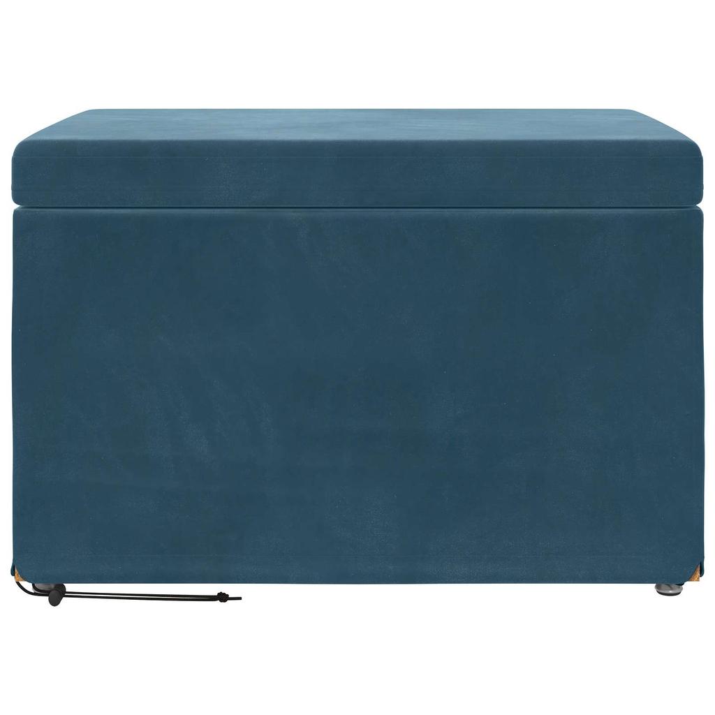 Stool Blue 61 x 41 x 40 cm Velvet and Engineered Wood