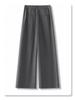 Damen Graue Weitbeinige Anzughose - 2025 Frühling/Sommer Fließend, Locker geschnitten, Hochwertige Hose