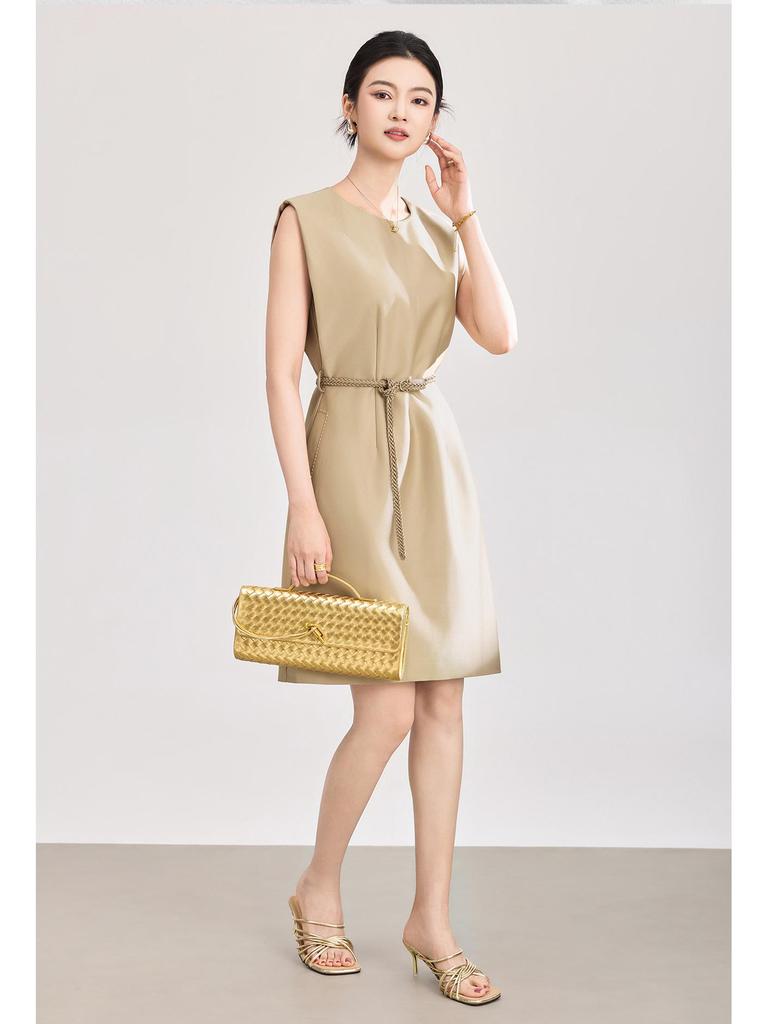 High-End Women's Sleeveless Waist-Cinched Business Dress - New Summer Arrival