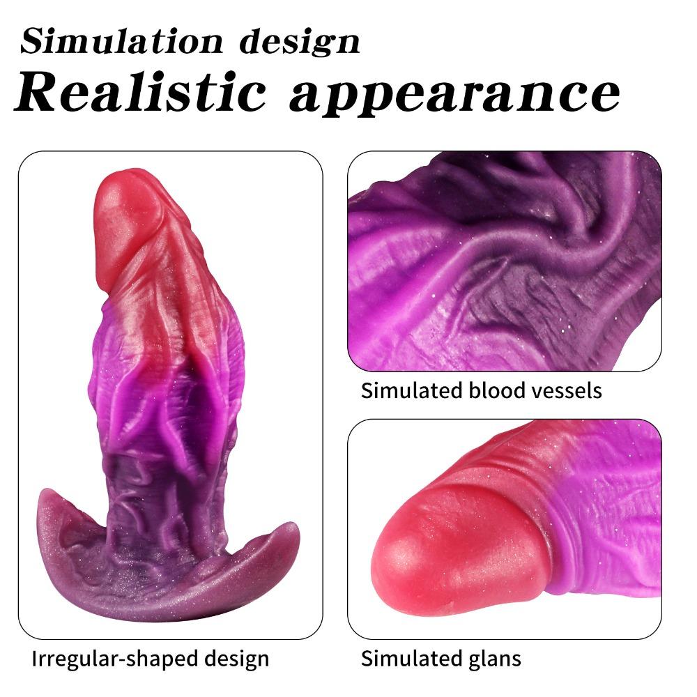 Realistischer weicher Schwanz Analplug SM Bondage Spielzeug Unregelmäßig geformter Hintertür Plug Erwachsenes Intimes Sexspielzeug